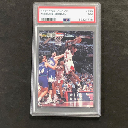 1997 Coll Choice #390 Michael Jordan PSA 7 NM Bulls