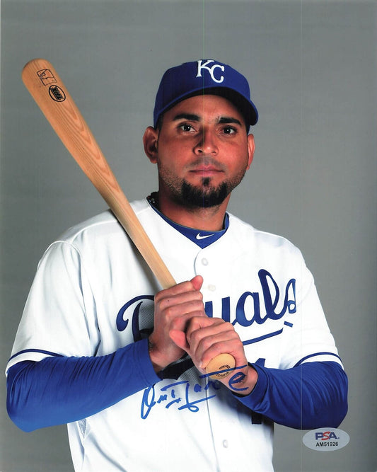 OMAR INFANTE signed 8x10 photo PSA/DNA Kansas City Royals Autographed