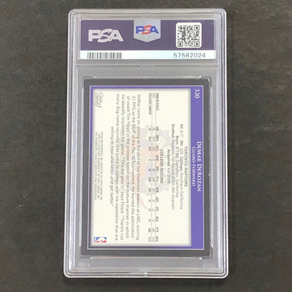 2009-10 Topps #320 DeMAR DeROZAN Signed Card AUTO PSA Slabbed RC Raptors