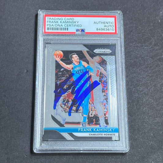 2018-19 Panini Prizm Silver #60 Frank Kaminsky Signed Card AUTO PSA Slabbed Horn