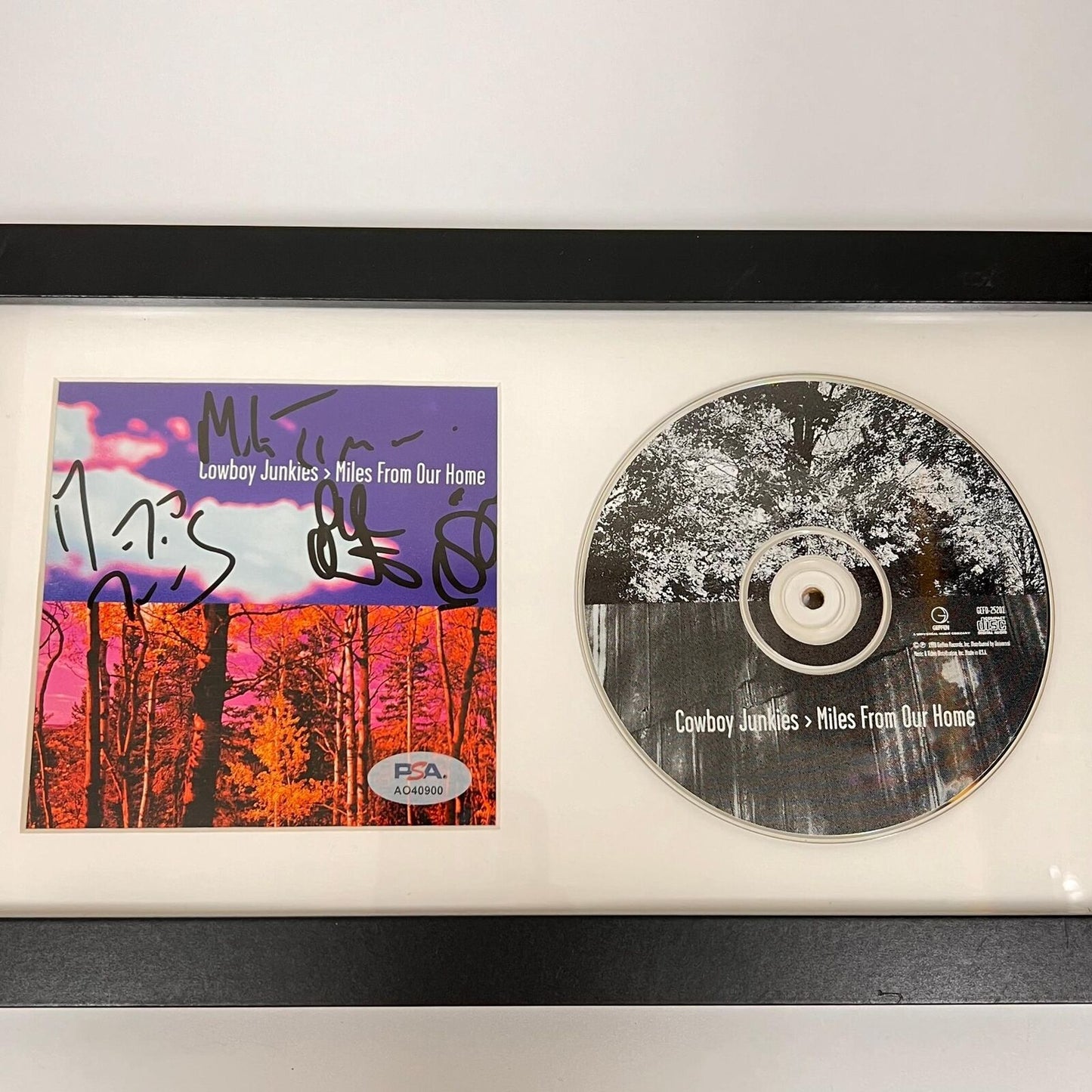 Cowboy Junkies Signed Miles From Our Home Album CD Cover Framed PSA/DNA Autograp