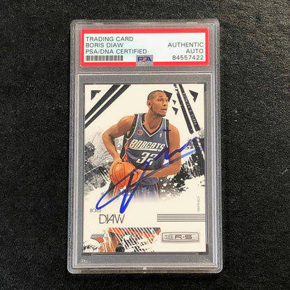 2009-10 Rookies & Stars #9 Boris Diaw Signed Card AUTO PSA Slabbed Bobcats
