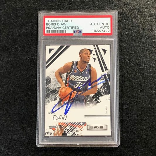 2009-10 Rookies & Stars #9 Boris Diaw Signed Card AUTO PSA Slabbed Bobcats