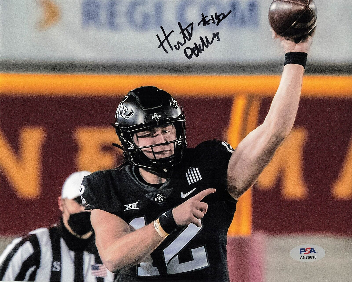 Hunter Dekkers signed 8x10 photo PSA/DNA Autographed Iowa State Football