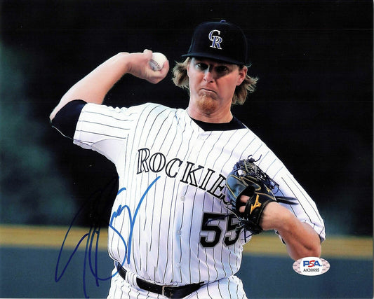 JON GRAY signed 8x10 photo PSA/DNA Colorado Rockies Autographed