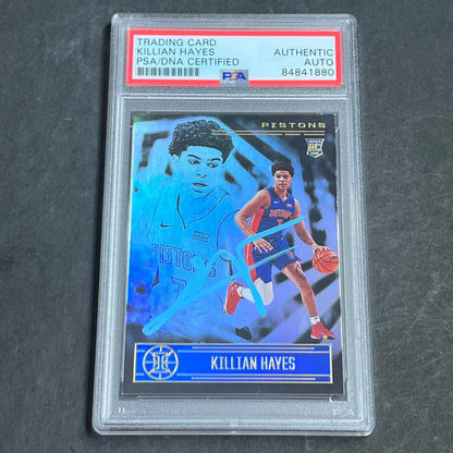 2020-21 Panini Illusions #177 Killian Hayes Signed Card AUTO PSA Slabbed RC Pist