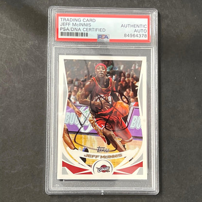 2004-05 Topps Basketball #218 Jeff McInnis Signed Card AUTO PSA Slabbed Cavalier