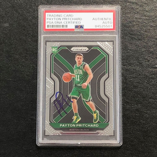 2020-21 Panini Prizm #25 Payton Pritchard Signed Rookie Card AUTO PSA Slabbed RC