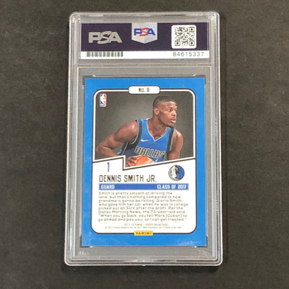 2017 NBA Hoops Class Of 2017 #9 Dennis Smith Jr. Signed Card AUTO 10 PSA Slabbed