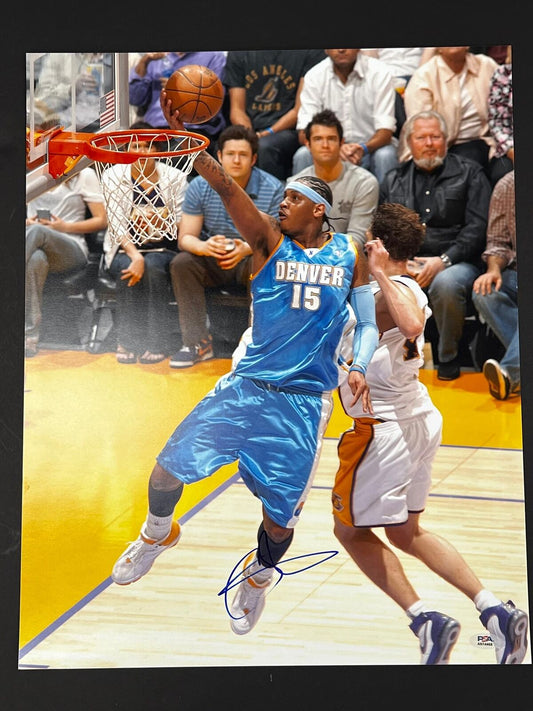 Carmelo Anthony Signed 11x14 Photo PSA/DNA Denver Nuggets Autographed