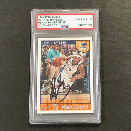 2013-14 Panini NBA Hoops #253 Jerryd Bayless Signed Card AUTO 10 PSA Slabbed Gri