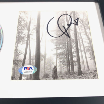 Taylor Swift Signed CD Cover Framed PSA/DNA Folklore