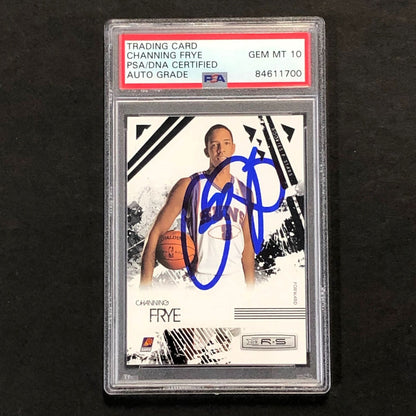 2009-10 Panini Rookies & Stars #79 Channing Frye Signed Card AUTO 10 PSA Slabbed