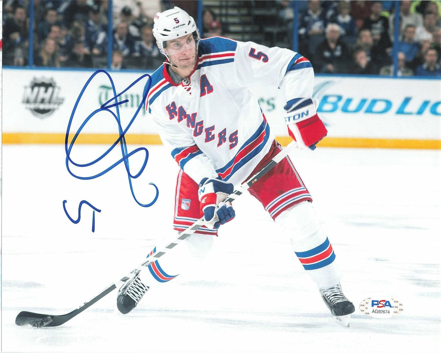 Dan Girardi signed 8x10 photo PSA/DNA New York Rangers Autographed