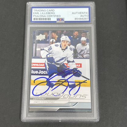 2024 Upper Deck Series One Hockey #241 Emil Lilleberg signed card PSA