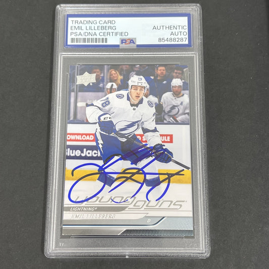 2024 Upper Deck Series One Hockey #241 Emil Lilleberg signed card PSA