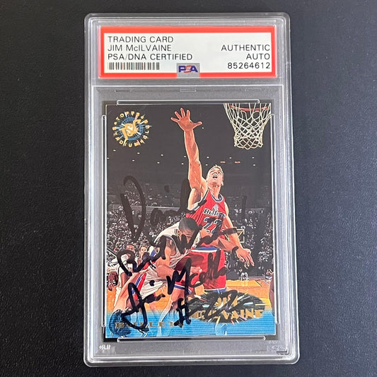 1996-97 Topps Stadium Club #261 Jim Mcilvaine Signed Card AUTO PSA Slabbed Bulle
