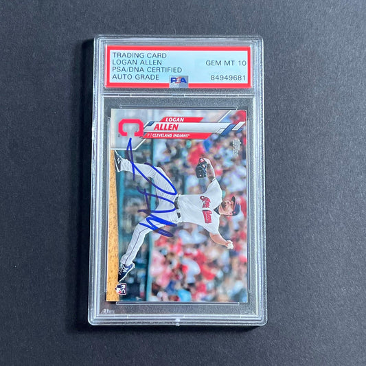 2020 Topps Chrome #228 Logan Allen Signed Card PSA Slabbed Auto Graded 10 Guardi