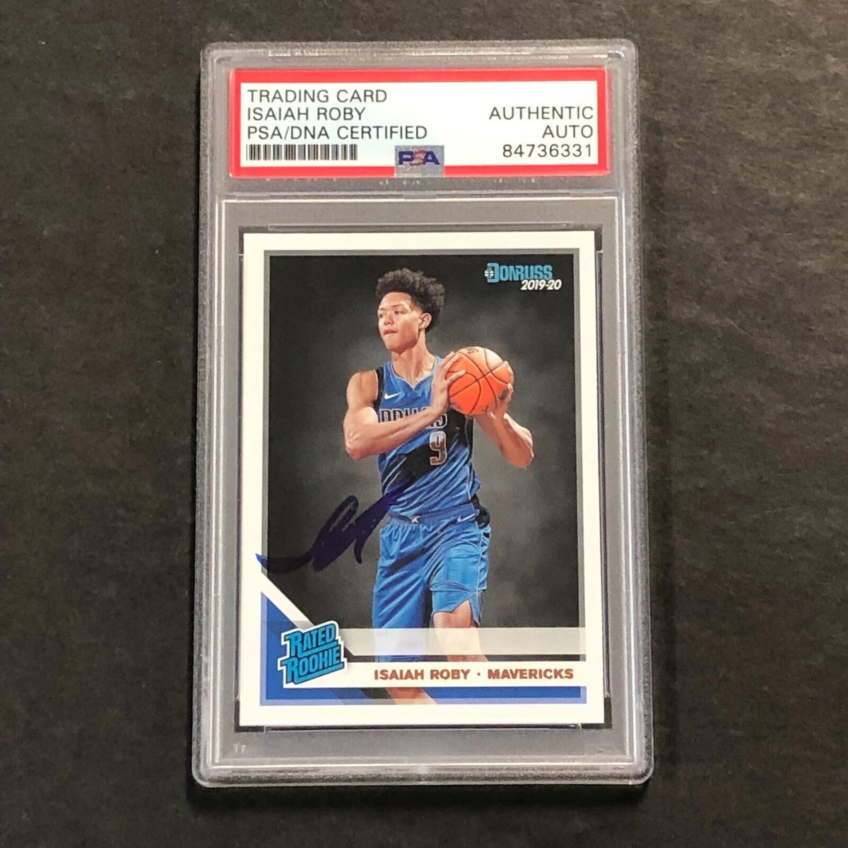 2019-20 Panini Donruss Rated Rookie #235 Isaiah Roby Signed Card AUTO PSA Slabbe