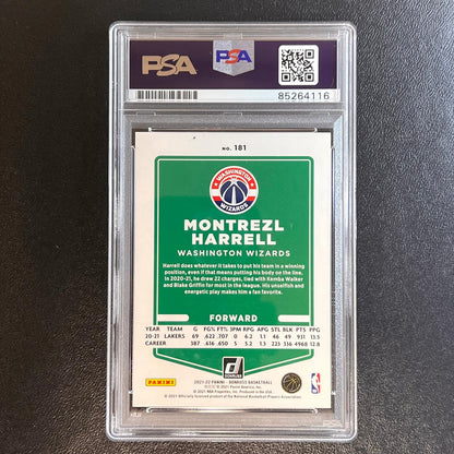2021-22 Panini Donruss #181 Montrezl Harrell Signed Card AUTO PSA Slabbed Wizard