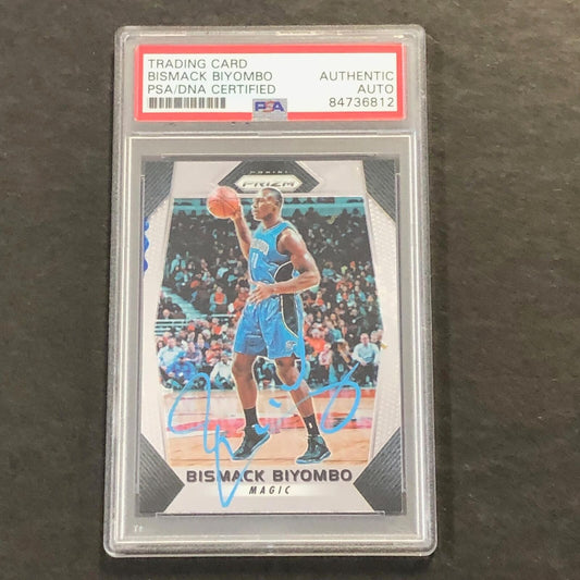 2017-18 Panini Prizm #75 Bismack Biyombo Signed Card AUTO PSA Slabbed Magic