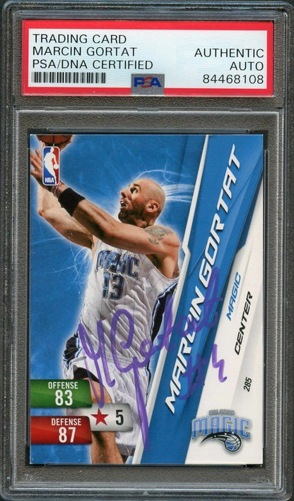 Adrenalyn Trading Card Marcin Gortat Signed Card AUTO PSA/DNA Slabbed Magic