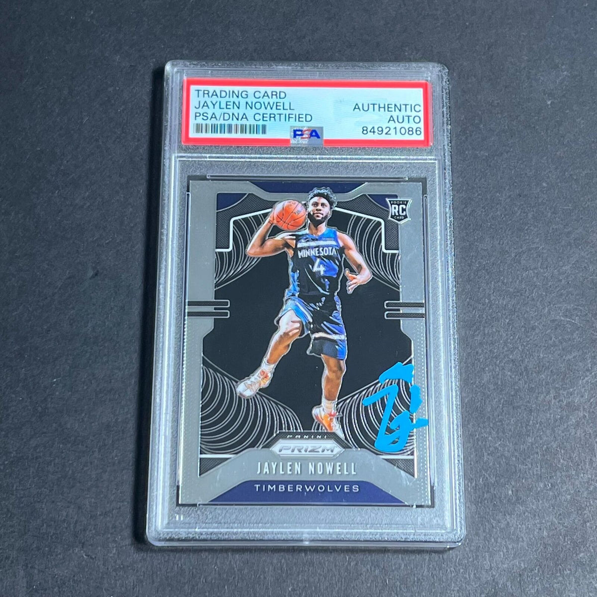 2019-20 Panini Prizm #281 Jaylen Nowell Signed Card AUTO PSA Slabbed TImberwolve