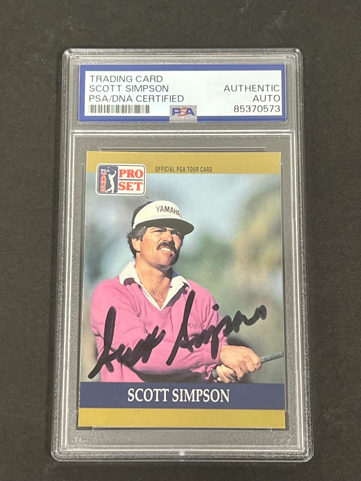 1980 Pro Set #12 Scott Simpson Signed Card PSA/DNA Slabbed AUTO Golf