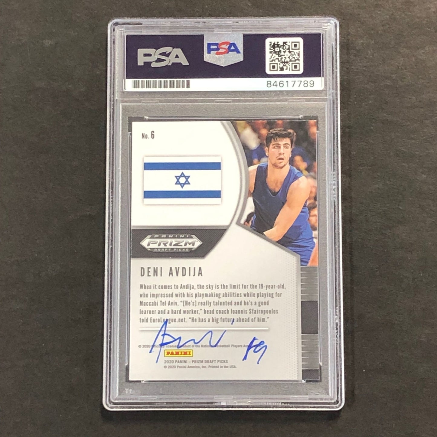 2020-21 Panini Prizm Draft Picks #6 Deni Avdija GEM MT 10 PSA Slabbed RC Israel
