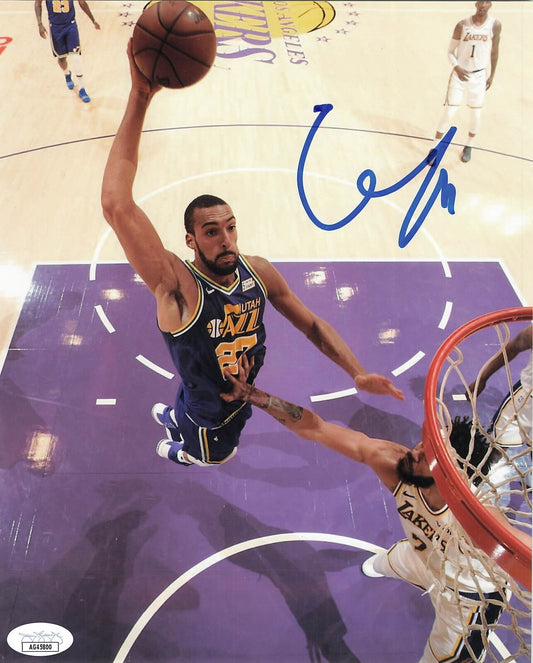 Rudy Gobert signed 8x10 photo JSA Jazz Autographed