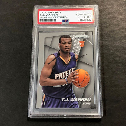 2014-15 Panini Prizm #263 TJ WARREN Signed Rookie Card AUTO PSA Slabbed RC Suns