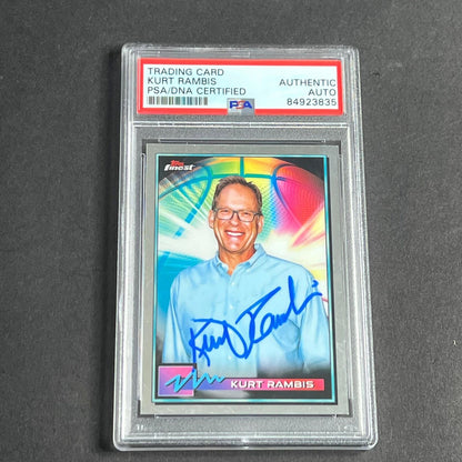 2021 Topps Finest #22 Kurt Rambis Signed Card Auto PSA Slabbed Hornets