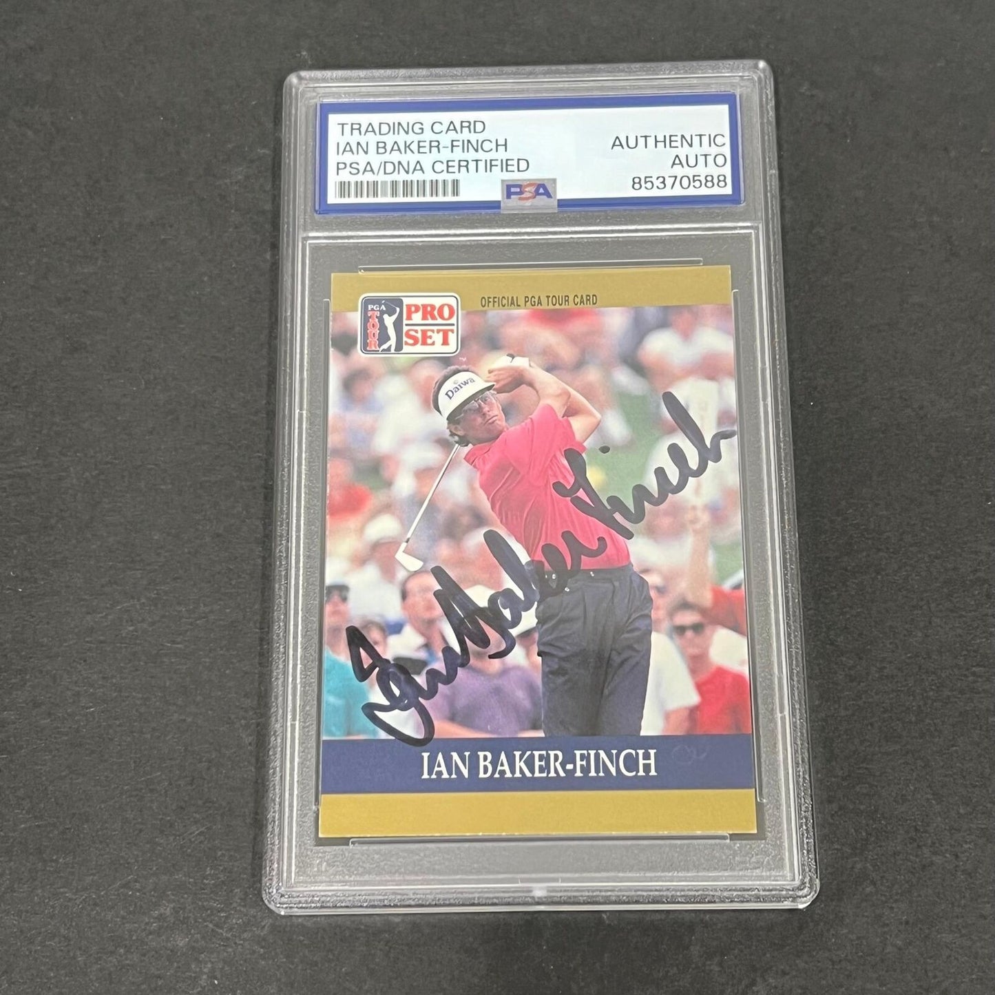 1990 Pro Set #47 Ian Baker-Finch Signed Card PSA/DNA Slabbed Auto