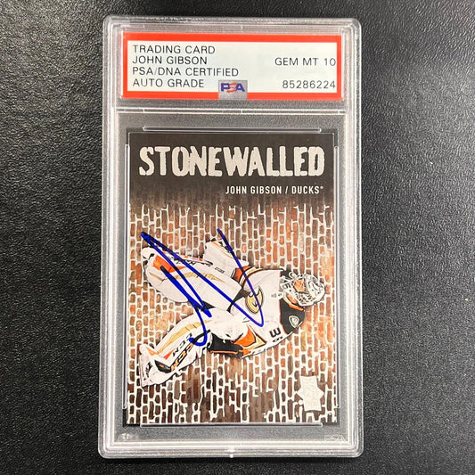 2018-19 Upper Deck Series One #SW-16 John Gibson Signed Card PSA/DNA AUTO 10 s