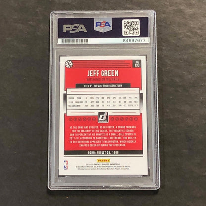 2018-19 Panini Donruss #133 Jeff Green Signed Card AUTO PSA/DNA Slabbed Cavalier