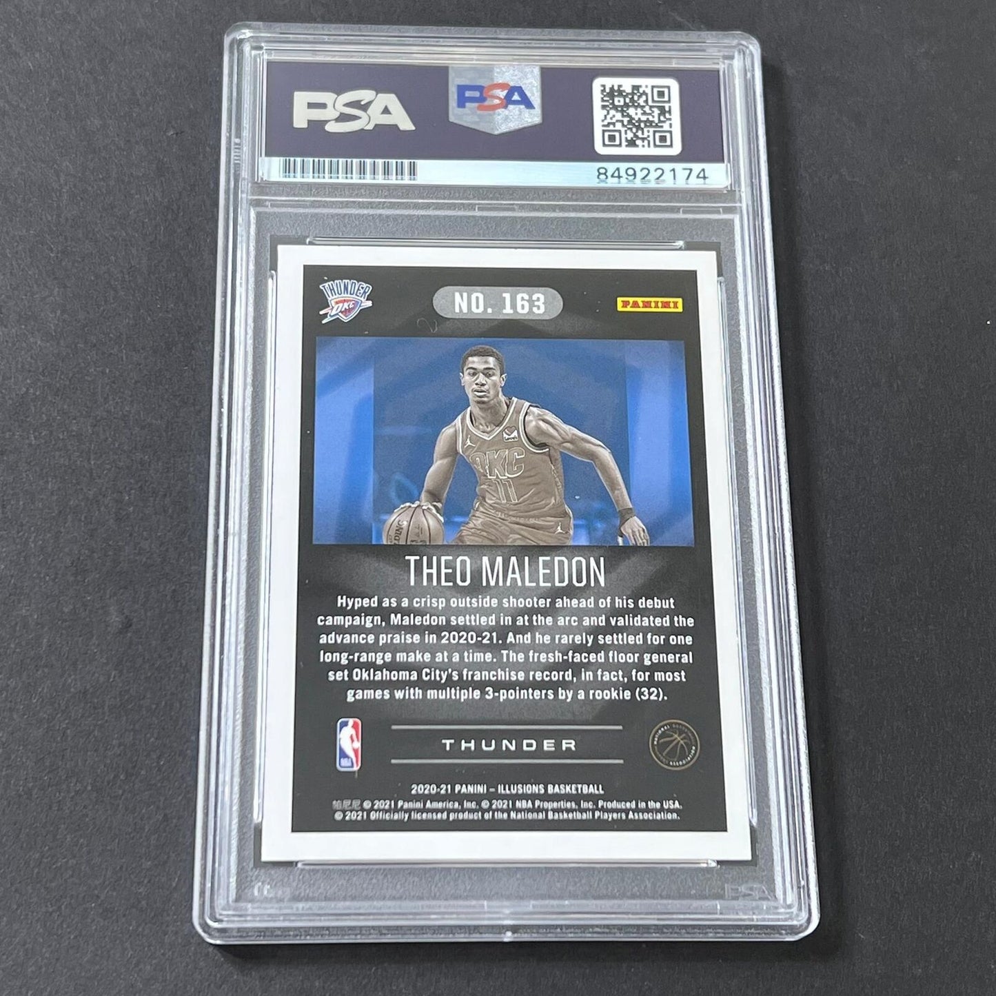 2020-21 Panini Illusions #163 Theo Maledon Signed Card AUTO 10 PSA Slabbed RC Th