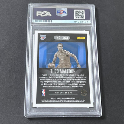 2020-21 Panini Illusions #163 Theo Maledon Signed Card AUTO 10 PSA Slabbed RC Th