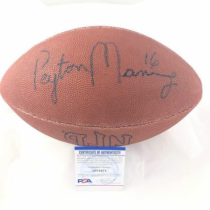 Peyton Manning Signed Football PSA/DNA Denver Broncos Autographed Colts