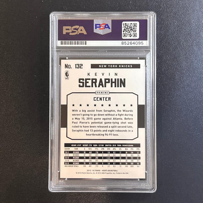 2015-16 NBA Hoops #132 Kevin Seraphin Signed Card AUTO PSA Slabbed Knicks