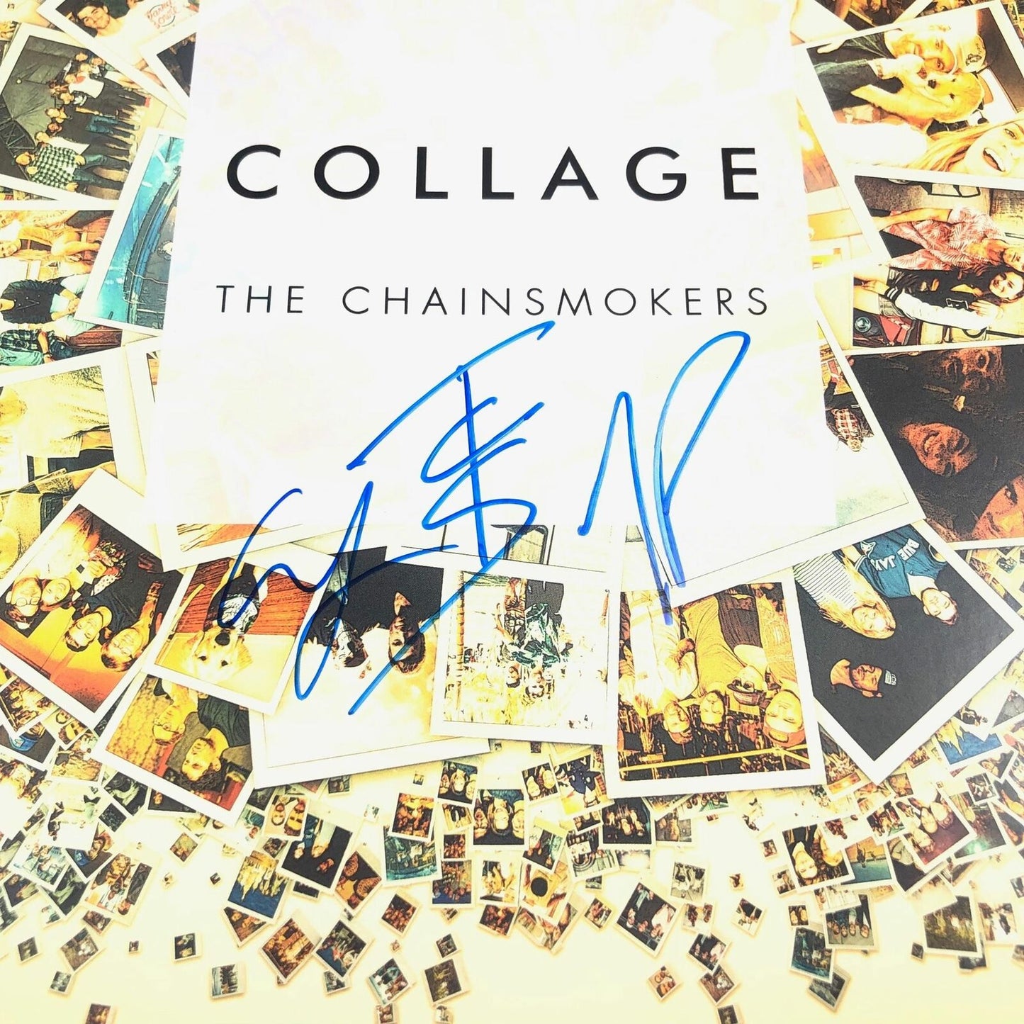 ALEX PALL ANDREW TAGGART signed The Chainsmokers' Collage LP Vinyl PSA/DNA Album
