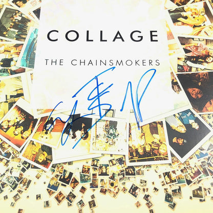 ALEX PALL ANDREW TAGGART signed The Chainsmokers' Collage LP Vinyl PSA/DNA Album