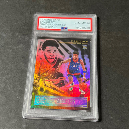 2020-21 Panini Illusions #159 Saddiq Bey Signed Card AUTO 10 PSA Slabbed RC Pist