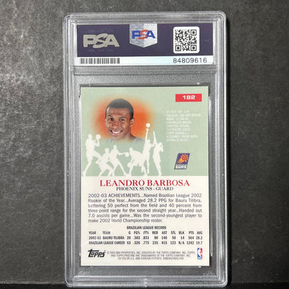 2003 Topps #182 Leandro Barbosa Signed Card AUTO PSA Slabbed Suns