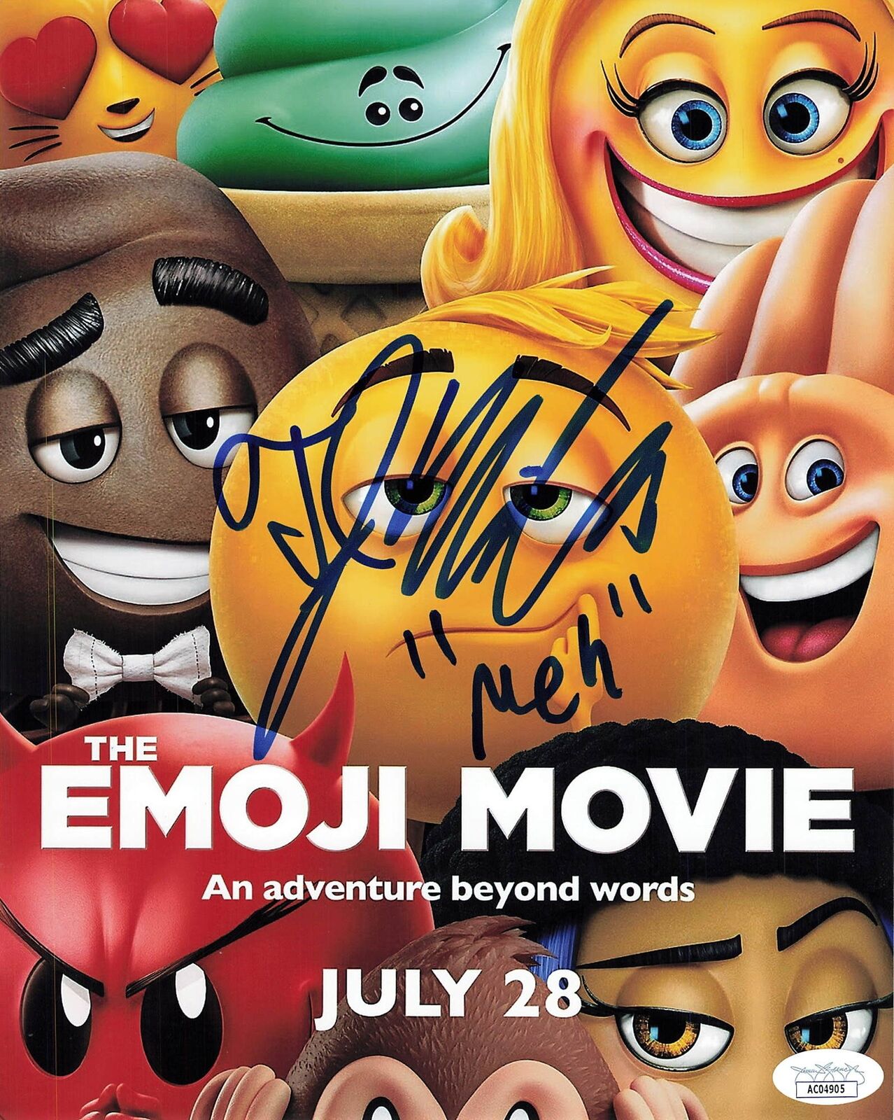 TJ Miller signed 8x10 photo JSA Autographed Emoji Movie