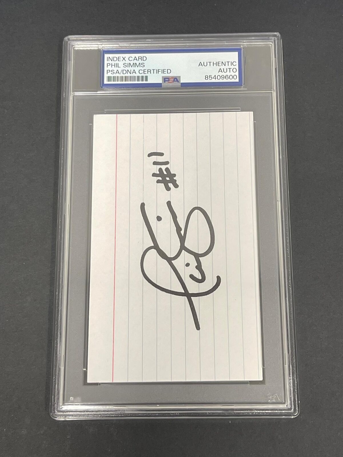 Phil Simms signed Index Card PSA/DNA Autographed New York Giants