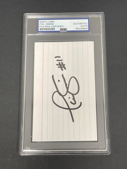 Phil Simms signed Index Card PSA/DNA Autographed New York Giants