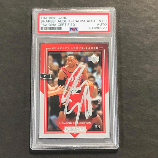 2004 Upper Deck #70 Shareef Abdur-Rahim Signed Card AUTO PSA Slabbed Trail Blaze
