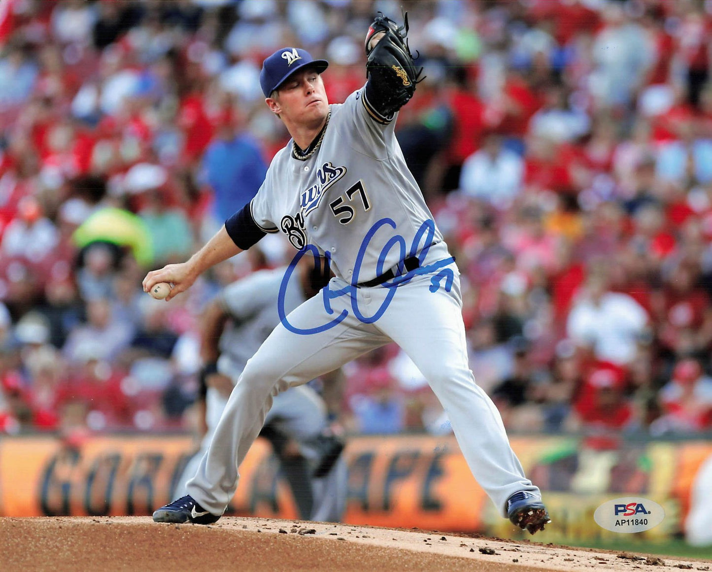 Chase Anderson Signed 8x10 Photo PSA Milwaukee Brewers