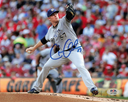 Chase Anderson Signed 8x10 Photo PSA Milwaukee Brewers