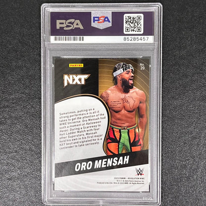 2023 Panini Revolution WWE #20 Oro Mensah Signed Card AUTO PSA/DNA Slabbed NXT